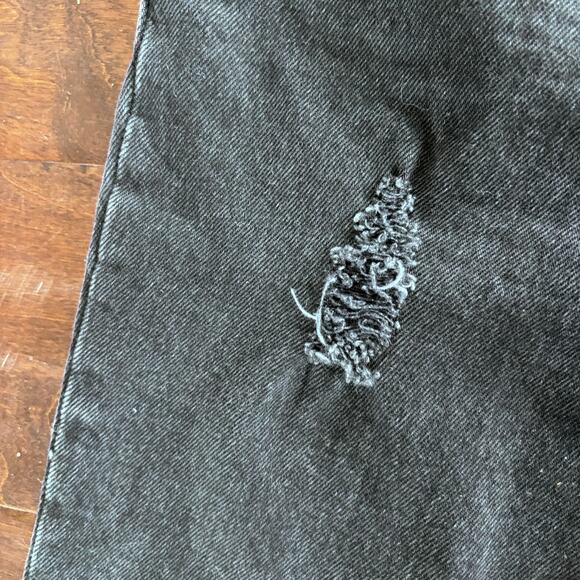 Abercrombie and Fitch 0 / 25 90s Straight Ultra High Rise Black Denim Jeans - Picture 7 of 13